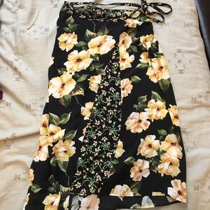 Topshop floral wrap skirt